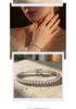 Dazzling 4mm Princess Cut Moissanite & S925 Sterling Silver Hip Hop Bracelet