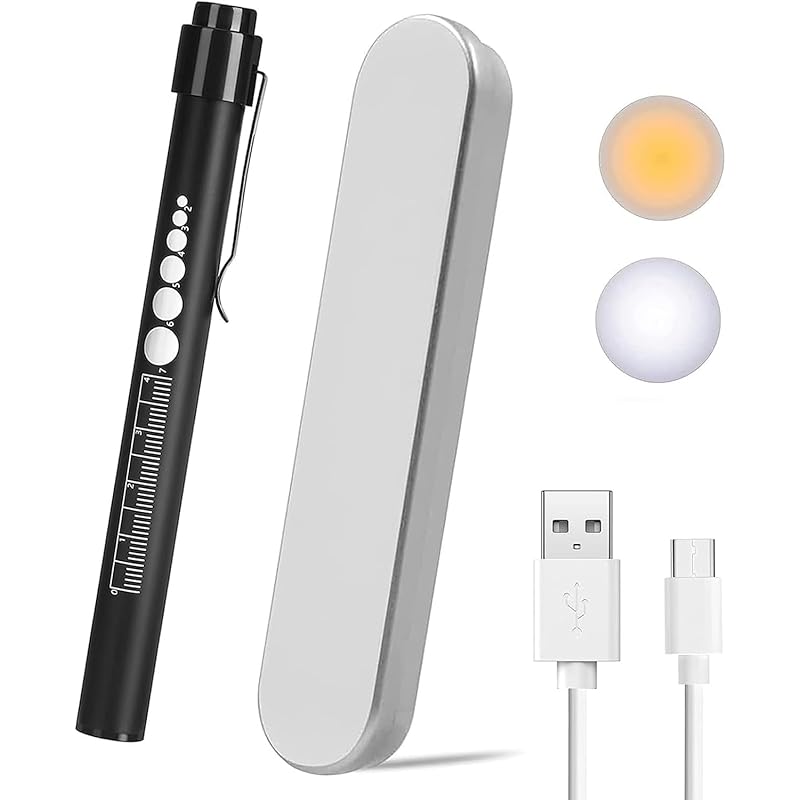 

KEWAYO double light source LED flashlight handy light pen light with clip Convenient to carry camp outdoor light usb rechargeable