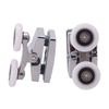 Home Bathroom Chrome Roller Replacement Part Shower Screen Rollers Compact Size Comprehensive Replacement Set Easy Installation
