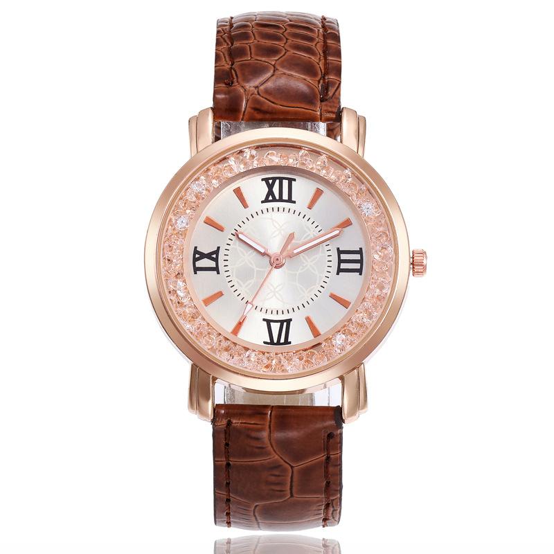 Ebaywish Simple Casual Rhinestone Creative Gift Colorful Watch Plastic Quartz Wrist