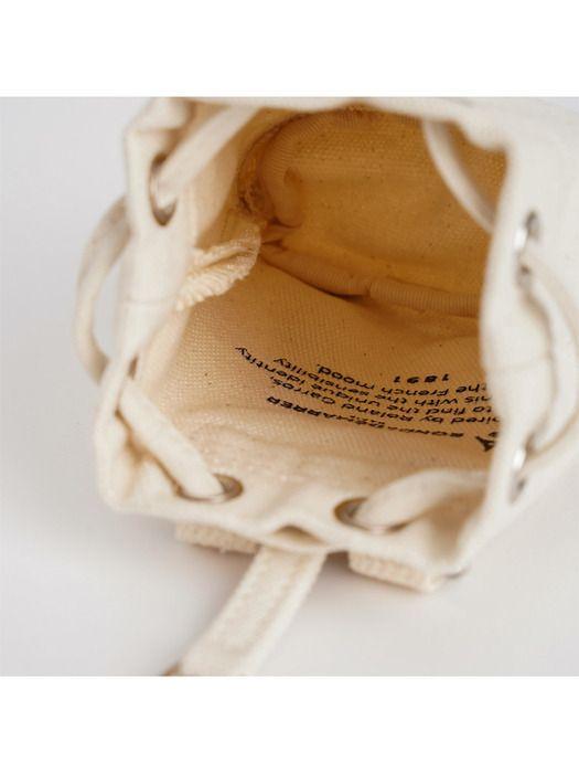 ROND&DEMARRER [Unisex] Natural Vintage Canvas Mini Sac De Jour (Canvas Miniature Backpack Ver.)