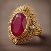 Dazzling Inlaid White Red CZ Women's Ring Gorgeous Gold Color Geometry Daily Wear Party Jewelry Anniversary Gift