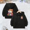 Trendy Kids Hoodie Capybara Zip Up Jacket Boys Girls Zipper Spring and Autumn Capibara Cartoon Sweatshirts Kawaii Clothing