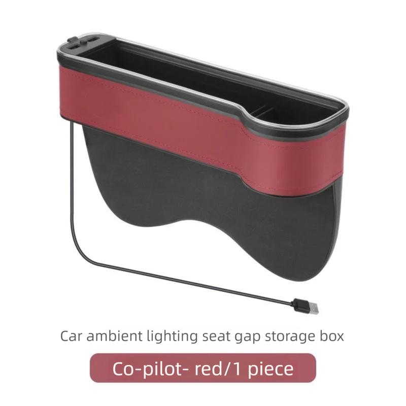Seat Gap Storage Box For BYD Sealion 7 07 EV 2024 2025 2026 LED Light 2 USB Crevice Organizers With Cup Holder Car Accessories