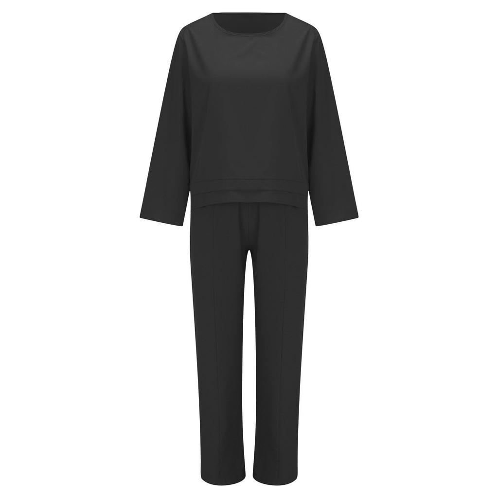Women's Fashion Casual Solid Color Long Sleeve Suit