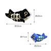 Auspicious May Dolls, Set of 2 Carp, Black and Blue Carp, Parent and Child, Plush Toy, for First Festival, Indoor Use, Side Display
