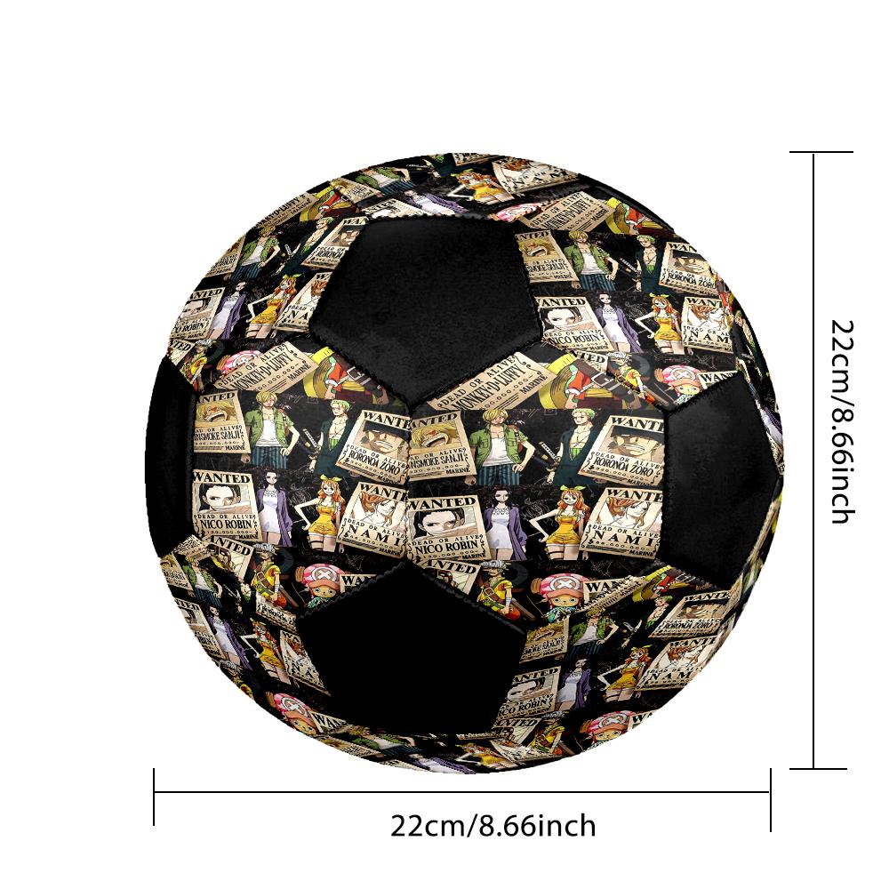 1pc Anime One Piece Football Soccer Ball Size 5 Indoor Soccer Ball Fashion Colorful  Backyard Game -Great For Sports Fans Gift HE54