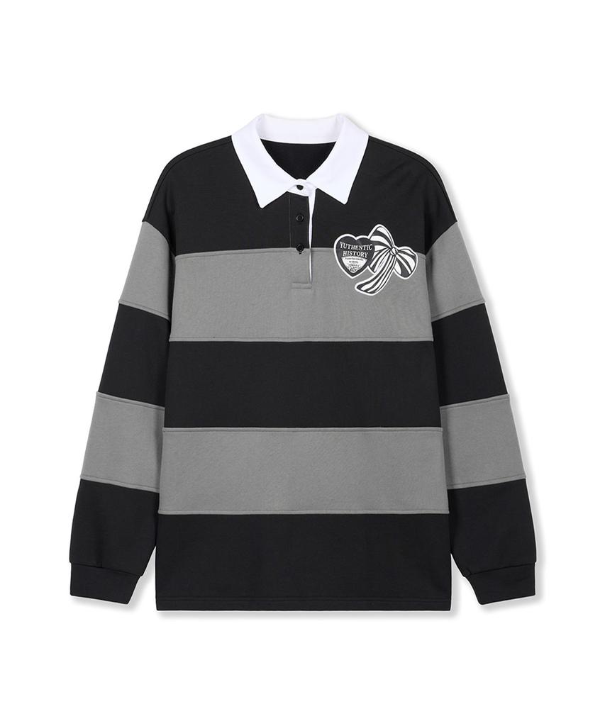 Yusentig Graphic Striped Collar Shirt Aw5Ae65220