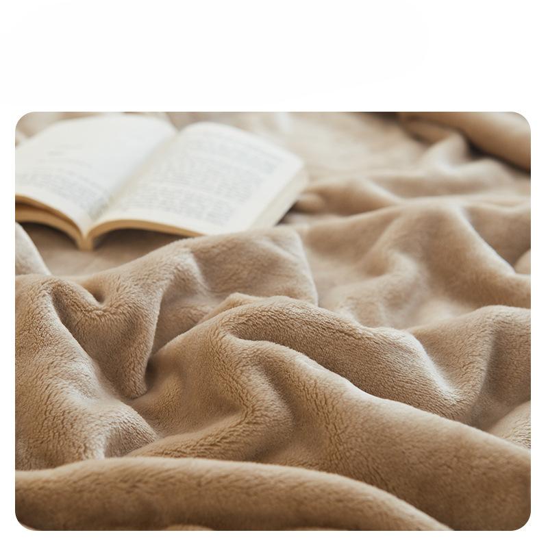 Extra Soft Flannel Blanket Thickened Nap Air Conditioning Blanket