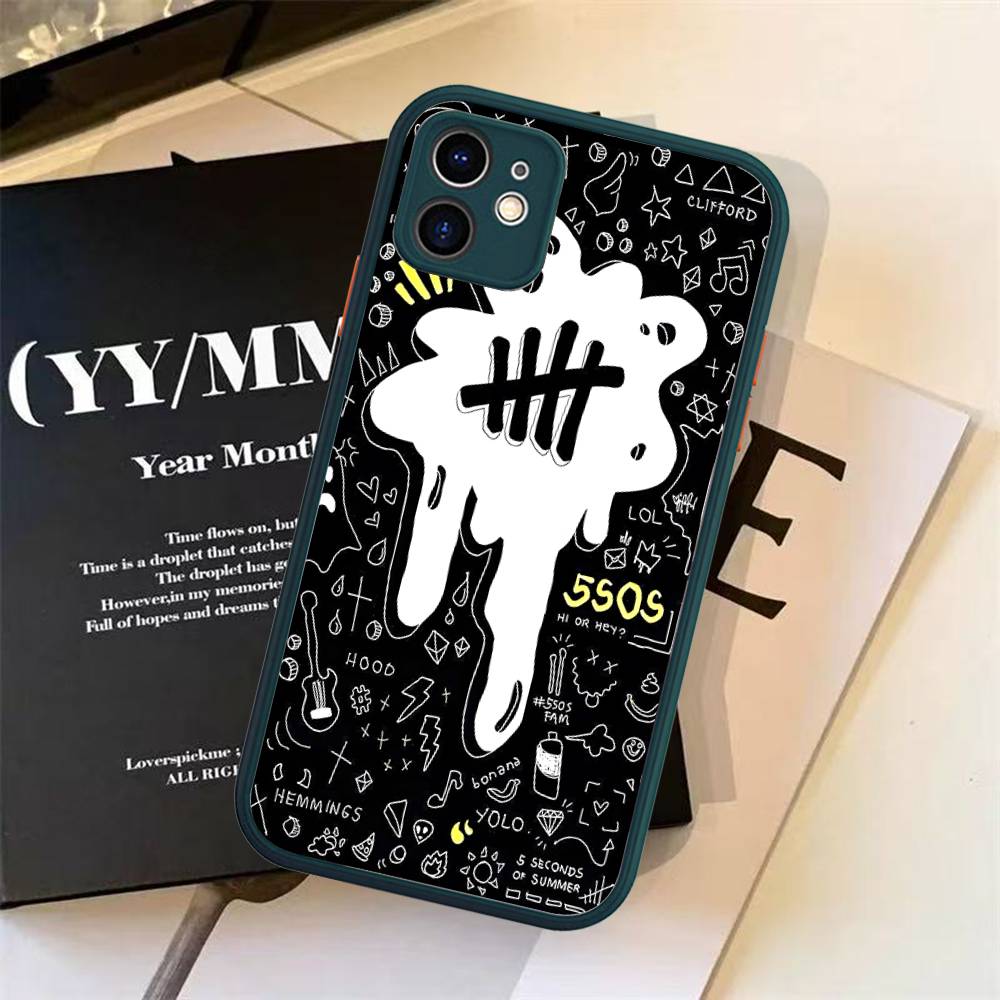 Seconds-of-Summers-5SOS Phone Case For IPhone 16 15 14 13 12 11 Pro Max XS Max X Plus Matte Shockproof Cover