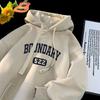 Men's Winter Hooded Sweatshirt - Korean Style, Casual Thickened Pullover with Plus Velvet.