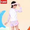 Girls' Conservative Quick-Dry Long-Sleeve Swimsuit (2025 Style)