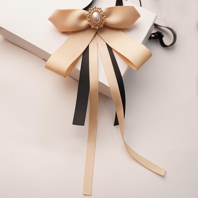 Korean Style Womens Bow Tie With Water Diamond Embellishments For Office Casuals