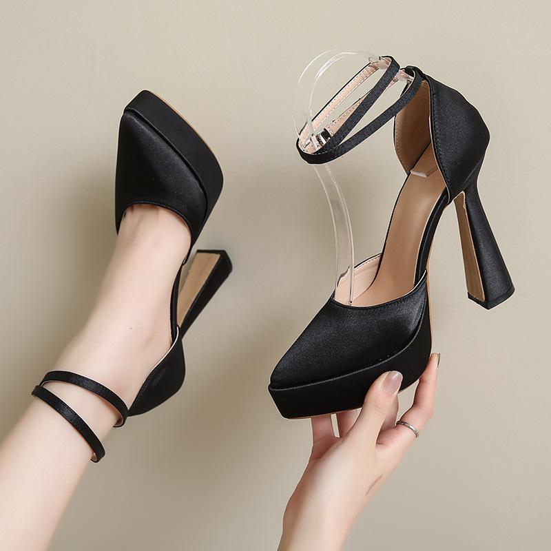 13cm Super High Heels Shoes Women Platform Pumps Fashion Thick Soled Buckle Strap Show Shoes Women's Banquet Party Shoes