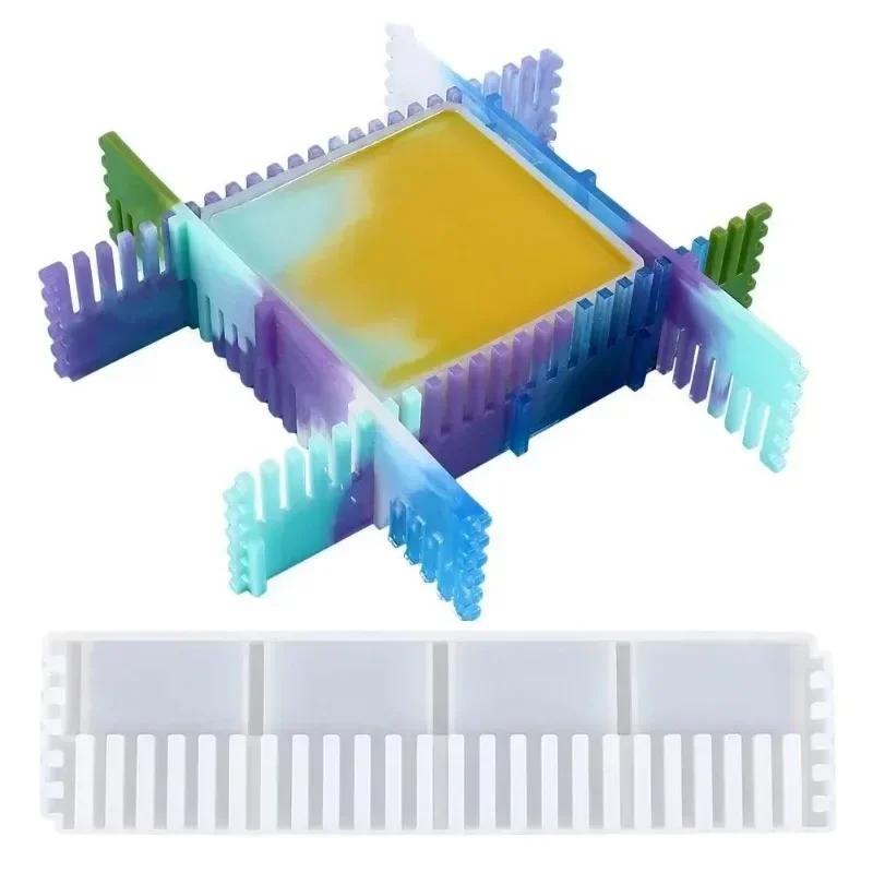 Handmade Creative Adjustable Frame Bracket Silicone Epoxy Resin Mold DIY Handmade Drawer Divider Storage Rack Craft Product