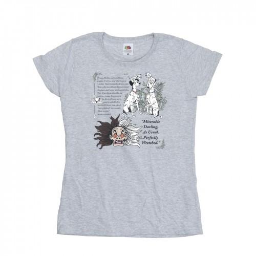 

Disney Womens/Ladies 101 Dalmatians Miserable Darling Cotton T-Shirt XXL білий