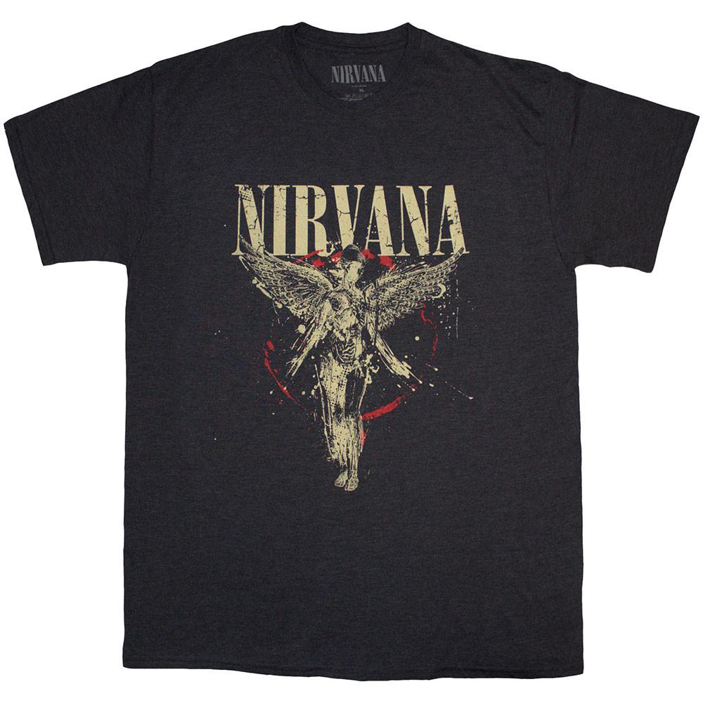 rock band Nirvana In Utero graphic 100Cotton unisex shirt 2026 Summer New Fashion Unisexs Vintage music album commemorate Tshirt S
