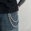 Ingemark Harajuku Street Strass Schlüsselanhänger Brieftasche Gürtelkette für Herren Hip Hop Hose Hipster Hose Jeanskette Rockschmuck
