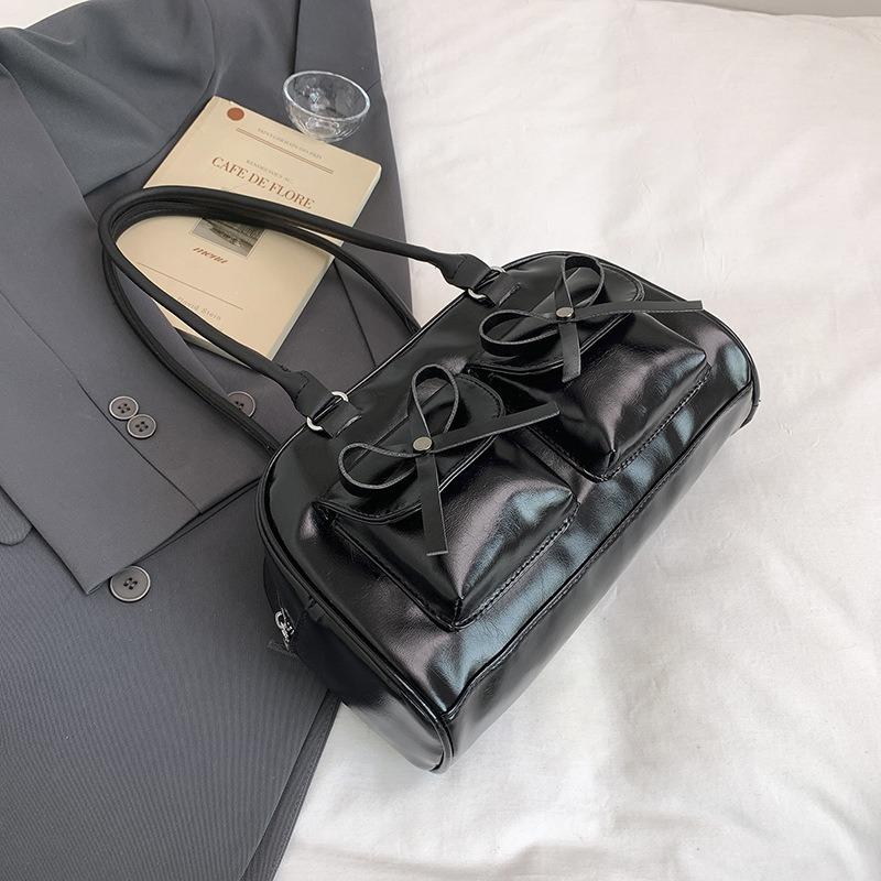 

Large capacity bag women s summer new ballet style bow underarm bag versatile shoulder bag