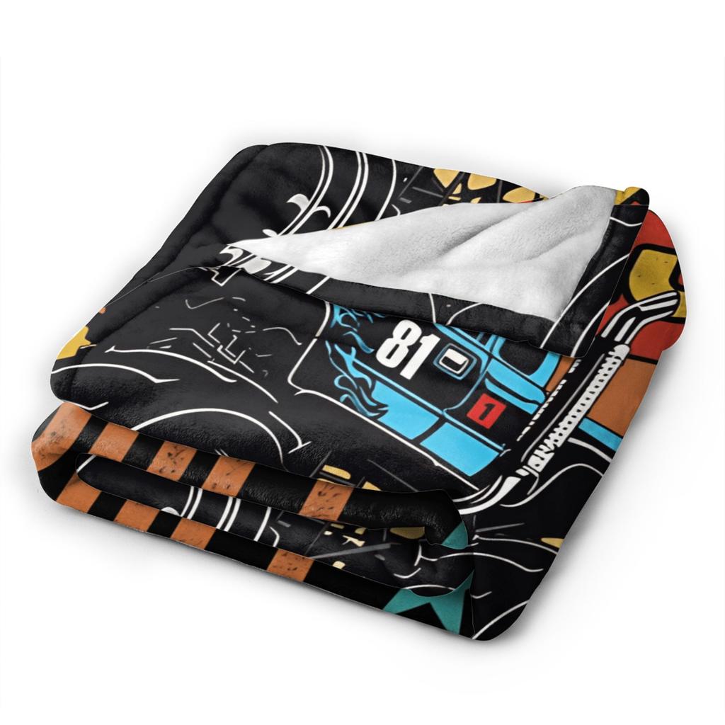Monster Trucks Rule Plush Blanket Kids Adult Flannel Throw Outdoor Super Warm Customized Quality Bedspread Birthday Gift