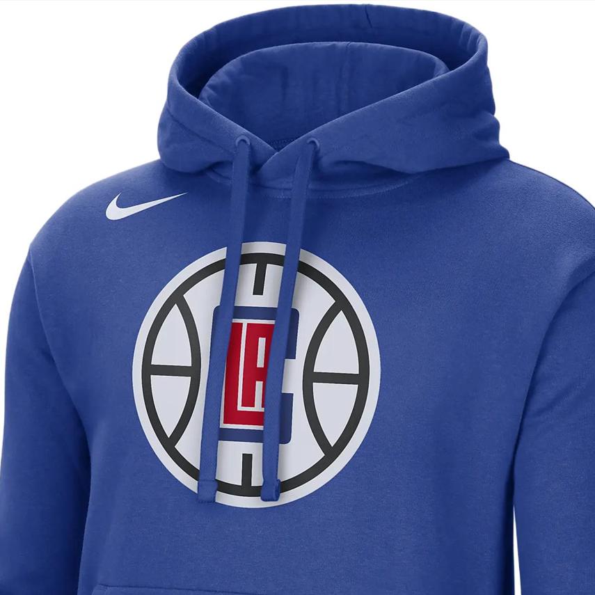 Nike NBA Los Angeles Clippers Fleece Pullover Hoodie Blue Men Streetwear DN8633-495