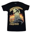 

Minecraft Mens Fear The Creepers Funny Black Gaming Shirt New XS, S, M S