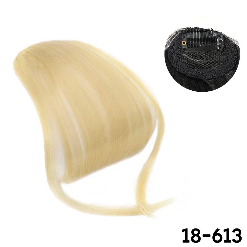 MISSQUEEN Synthetic Hair One Piece Straight Clip In Hair Extensions Flat Air Fringe Front Bangs With Costume Hair Bangs Hair Accessories