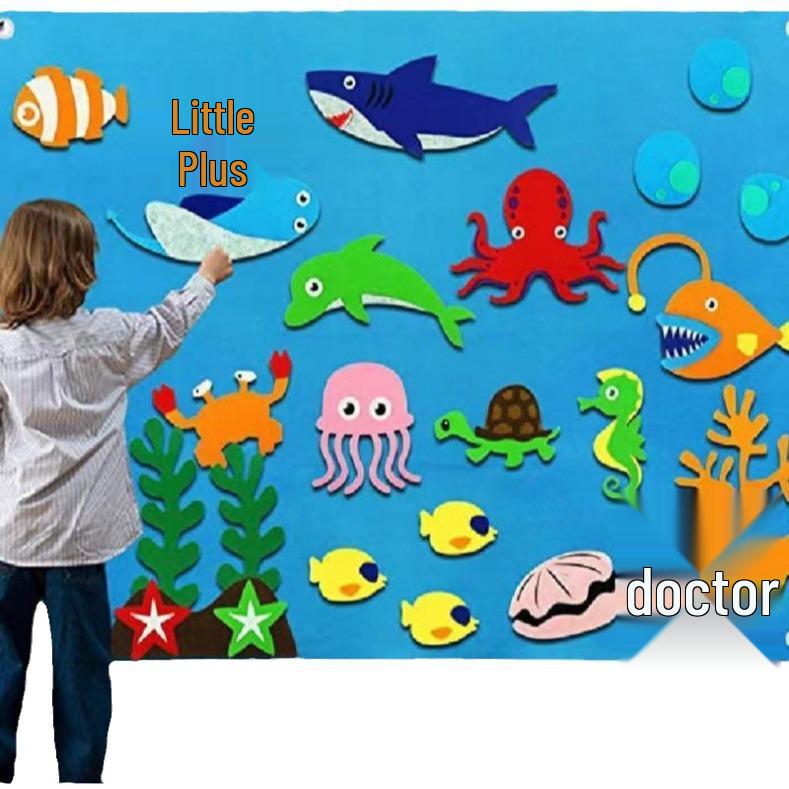 Felt Busy Board for Children's Learning - Kindergarten Felt Toys