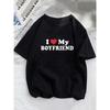 I Love My Boyfriend Grunge Women T Shirt Girl Graphic Fashion Harajuku 2023 Streewear Clothes Causal Female Y2K Tops Tee