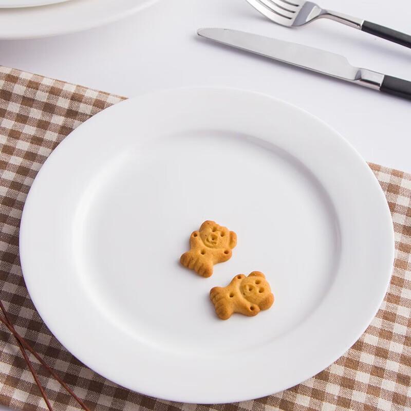 Pure White Ceramic Round Flat Plate