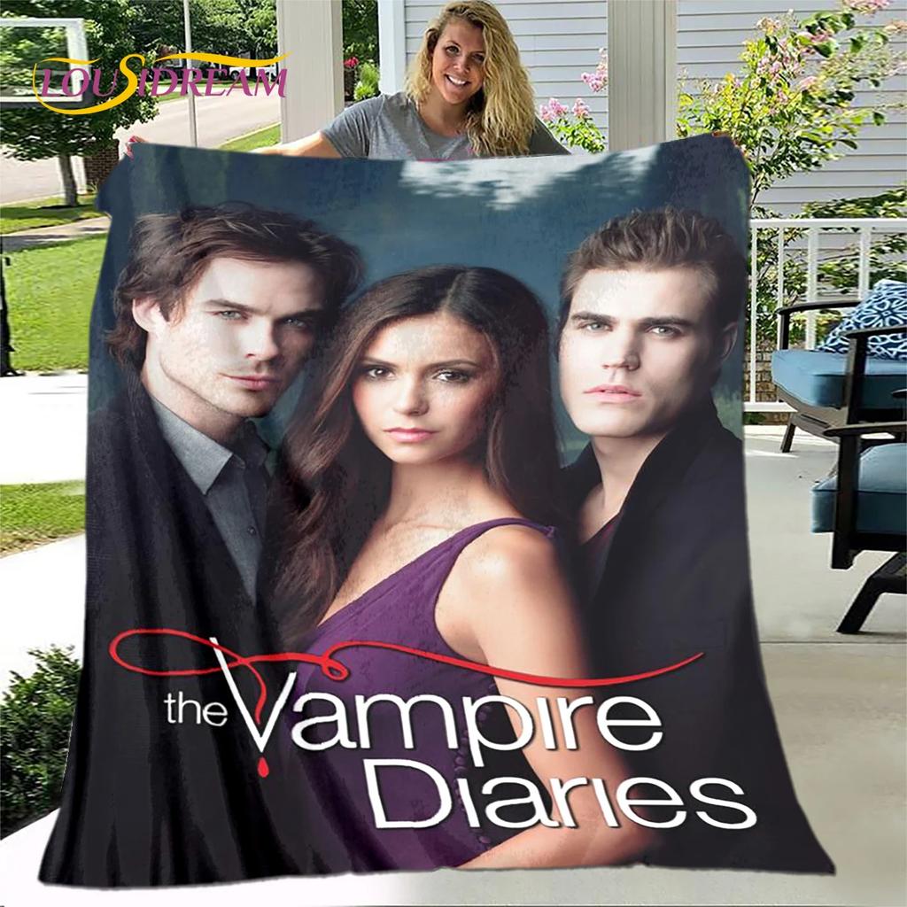 The Vampire Diaries Coperta Stampata, Coperta in Flanella, Coperta da Lancio, Coperta Morbida Calda per Soggiorno Camera da Letto Letti Divano Viaggio