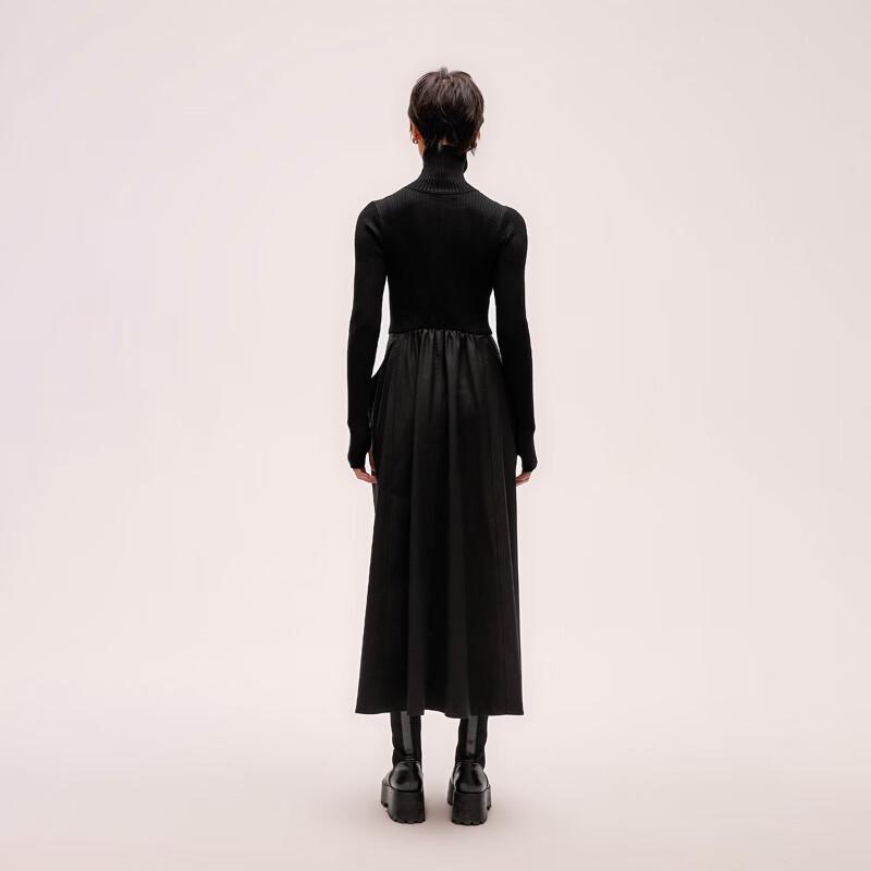 ONLY Women's Lapel Knit A-Line Midi Dress