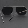 1 Pair of Men's Metal Geometric Frame Flat Top Texture Decorative Glasses Fashionable Business and Leisure Decoration