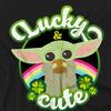 STAR WARS Unisex Adult Lucky Cute Grogu St Patricks Day T-Shirt