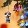 Cartoon Acrylic Delightful Dog Car Pendant Accessory For Unique Style Interior