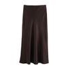New European & American Style Satin Midi Skirt 8632845