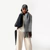 Autumn and winter new Maillard imitation cashmere plaid scarf women's winter high sense versatile shawl thickened, warm circumference