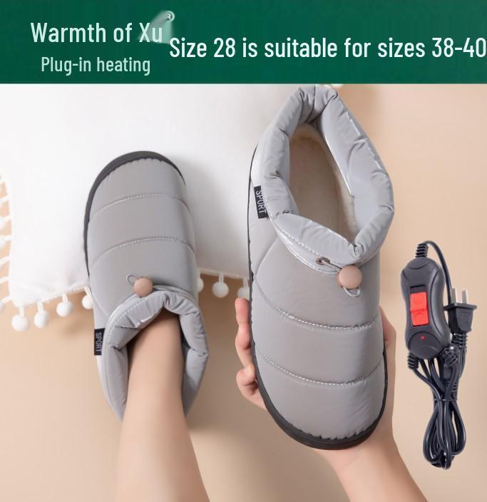 Wiederaufladbare elektrische beheizte Schuhe zum Einstecken - Beheizbare Fußwärmer zum Gehen mit separater Heizfunktion.