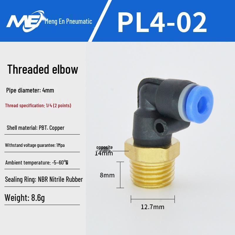 Copper Corrosion-Resistant Pneumatic Quick Connector Fitting for Air Compressors