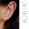 Minimalist Titanium Steel Hoop Earrings: Versatile Light Luxury Ear Clips for Men & Women