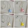 Bohemian Starfish Necklace Dopamine Bead Summer Clavicle Chain Starfish Choker  Photography Props