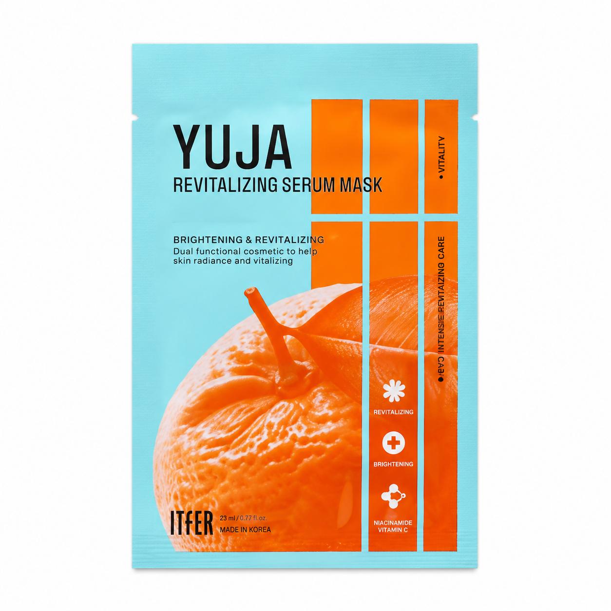 ITFER Yuja Revitalizing Radiance Serum Sheet Mask 25ml X 10 Yuja Revitalizing Radiance Serum Sheet Mask X10