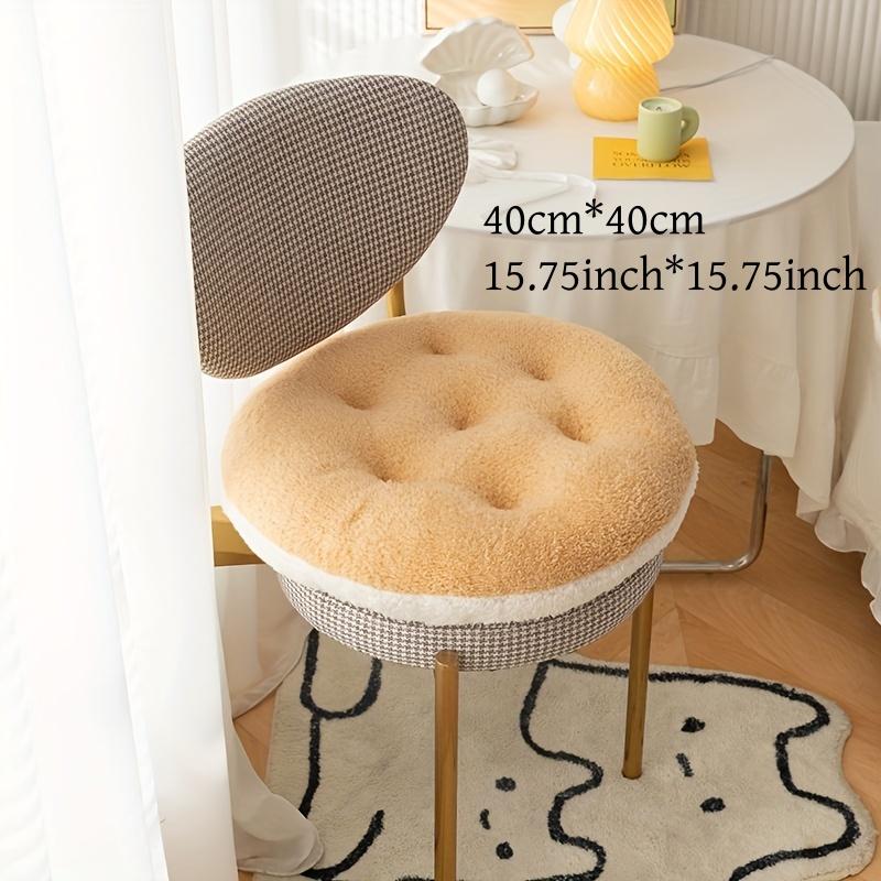 Ultra-Soft Winter Chair Cushion - Thick, Double-Sided Plush Seat Pad for Comfortable Office and Home Use, Solid Color, Machine W