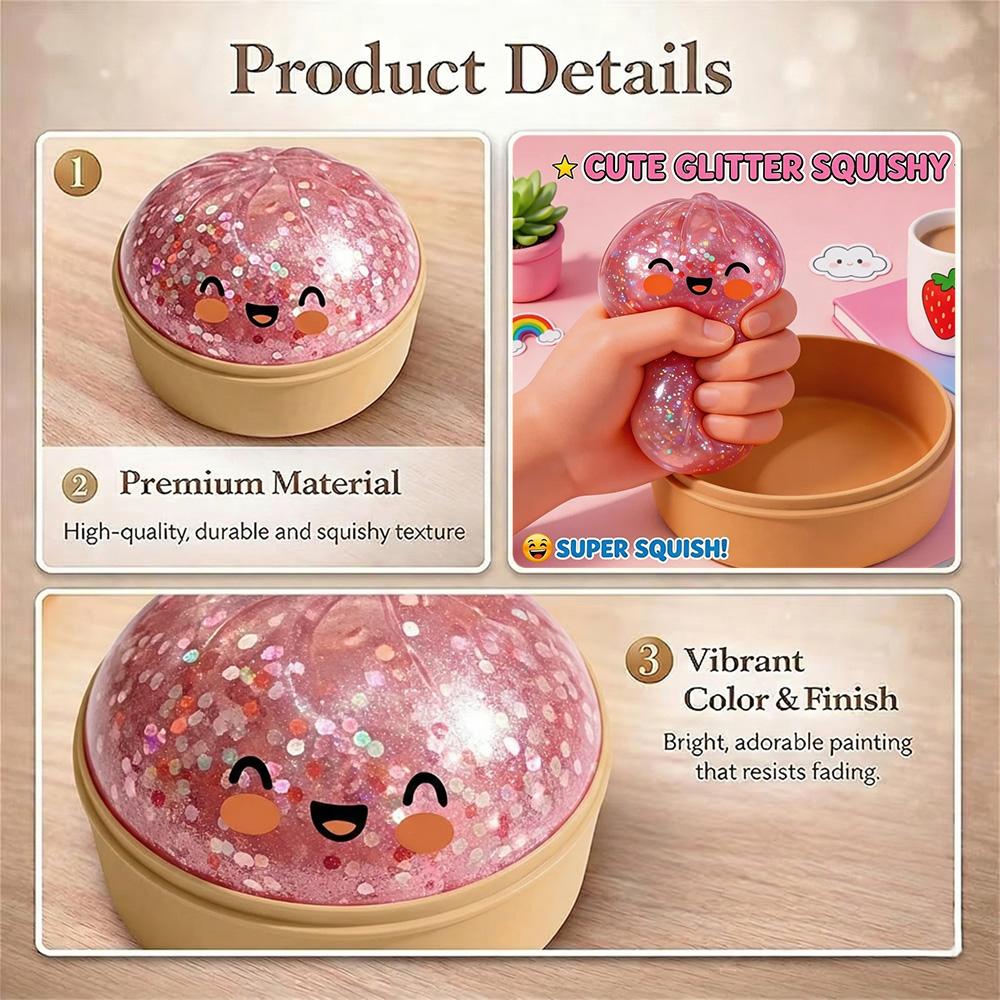Hot Cute Dumpling Squishy Toy Steamed Stuffed Bun Squeeze Decompression Slow Rising Anti Stress Reliever Soft Kids Sensory Gift