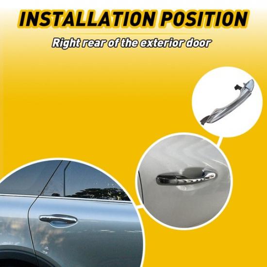 Rear Right Side Exterior Door Handle Chrome 83662C5010 For Kia Sorento 2016-