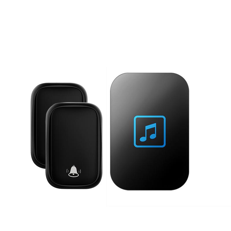 Battery-Free Wireless Doorbell & Elderly Call Button - Smart Long-Distance Remote Control System чёрный