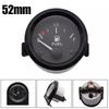1x 12V 2'' 52mm Car Fuel Level Gauge Meter With Bracket 240-33 Ohm E-1/2-F White LED Light Black Plastic Gauges 6.8 * 7.2cm