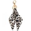 Retro Leopard Print Keychain with Silk Scarf Pendant - Hot Girl Style Accessory