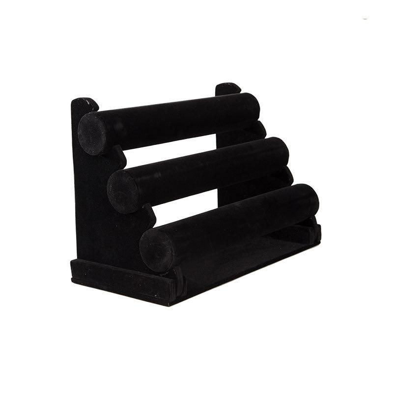 1pcs, three-layer flannelette bracelet display stand, suitable for a variety of scenes of bracelet storage and display