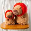 Capybara Plush with Strawberry Hat 23cm